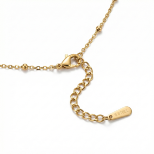Beaded Link Chain Extension Gold 300x300