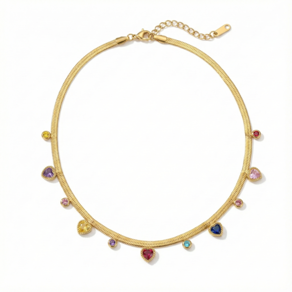 Zircon heart necklace