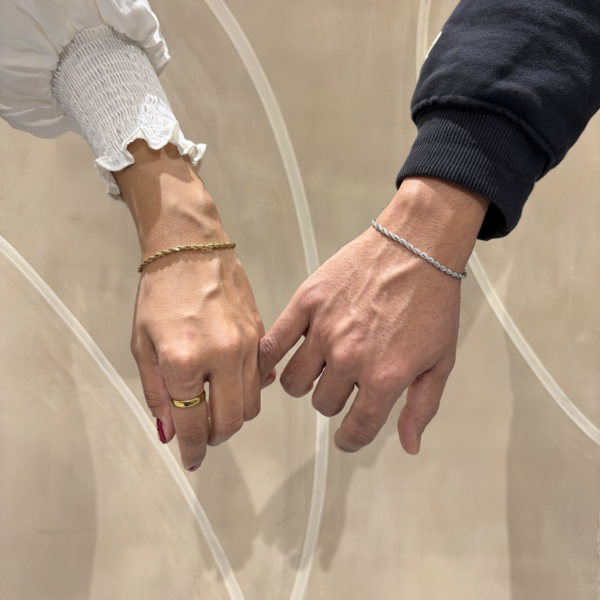 sleek chain bracelet pair