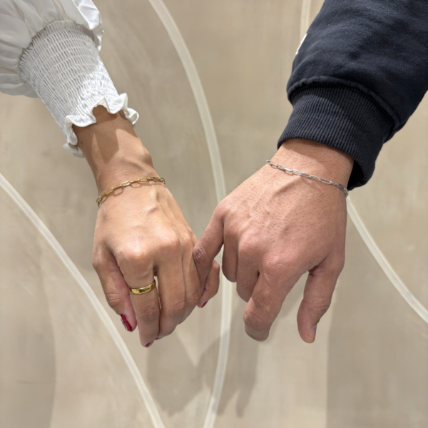 sleek chain bracelet pair