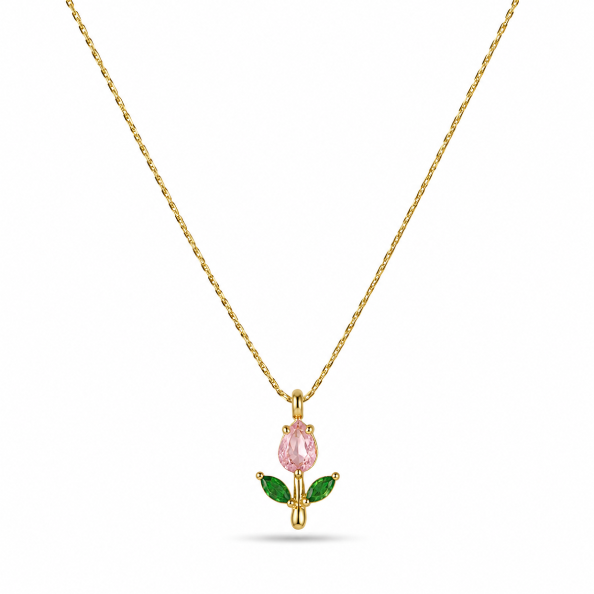 dainty red tulip chain Dainty Pink Tulip Chain