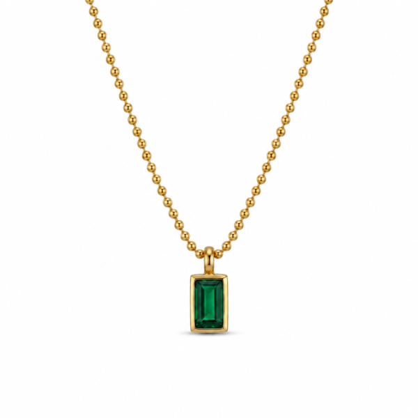 green stone chain