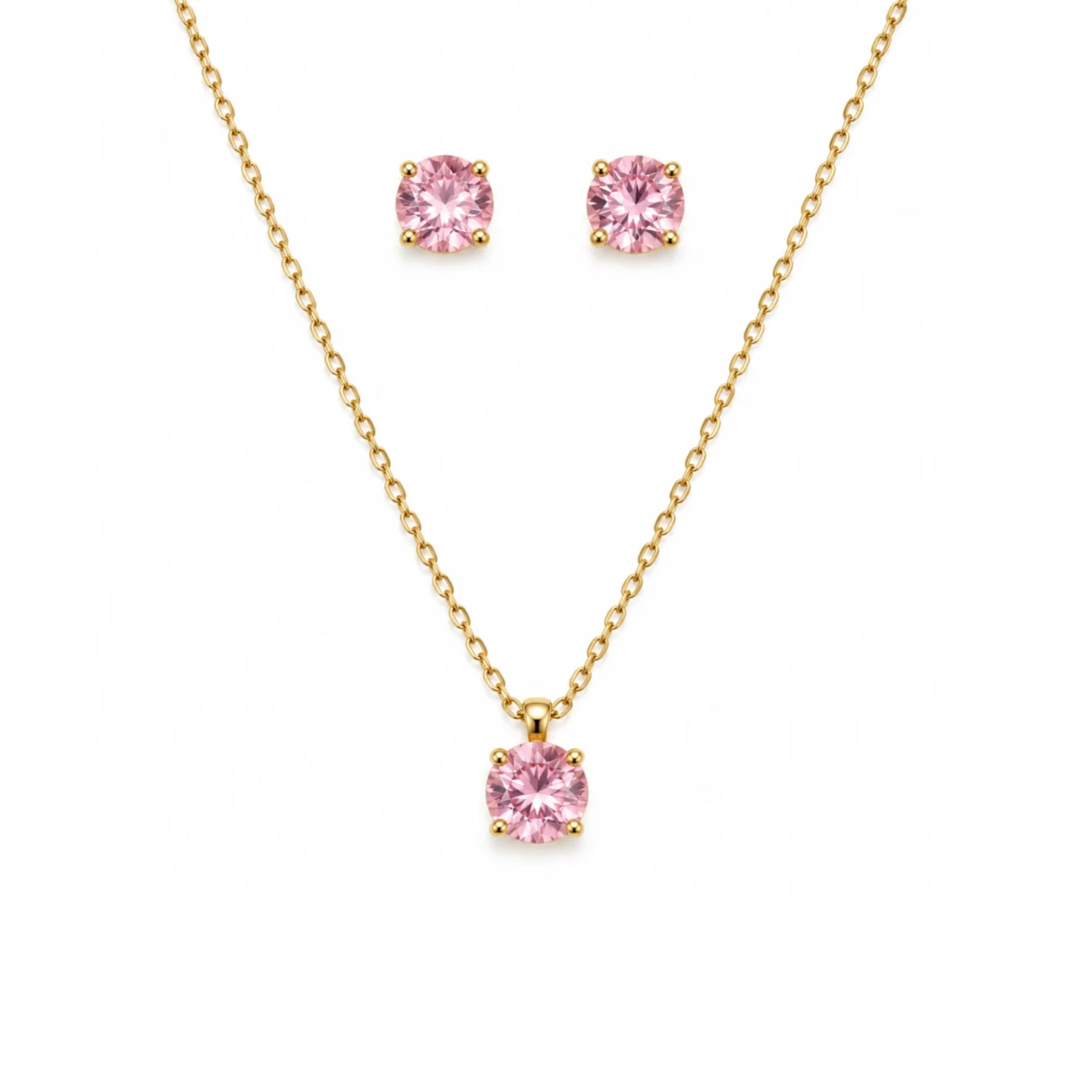 19 Pink solitaire set